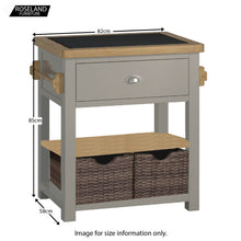 Load image into Gallery viewer, Padstow Grey Small Kitchen Island