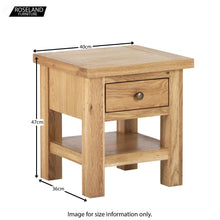 Load image into Gallery viewer, Charlestown Oak Side Table with Drawer