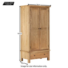 Load image into Gallery viewer, Charlestown Oak Double Wardrobe