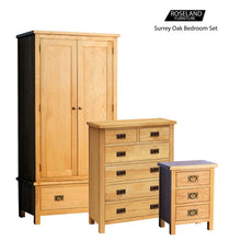 Load image into Gallery viewer, Surrey Oak Bedroom Set - 2 over 4 Drawer Chest
