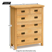 Load image into Gallery viewer, Surrey Oak 2 over 4 Drawer Chest