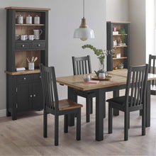 Load image into Gallery viewer, Charlestown Black Slatted Back Dining Chair with Cushioned Seat