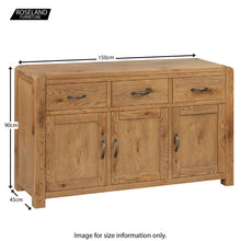 Load image into Gallery viewer, Capri Oak 3 Door Sideboard
