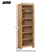 Load image into Gallery viewer, Capri Oak Tall Slim Bookcase
