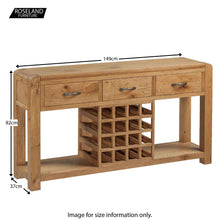 Load image into Gallery viewer, Capri Oak Sideboard with Wine Rack
