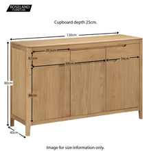 Load image into Gallery viewer, Dunmore Oak Large Sideboard
