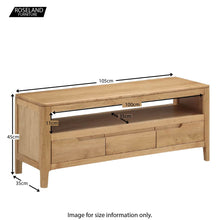 Load image into Gallery viewer, Dunmore Oak 105cm TV Stand
