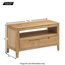 Load image into Gallery viewer, Dunmore Oak 75cm TV Stand
