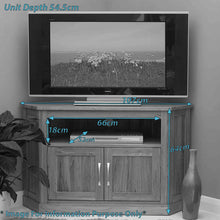 Load image into Gallery viewer, Mobel Oak Corner TV Stand
