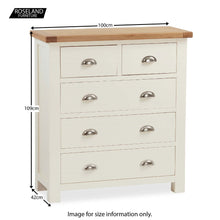 Load image into Gallery viewer, Daymer Cream 2 over 3 Drawer Chest
