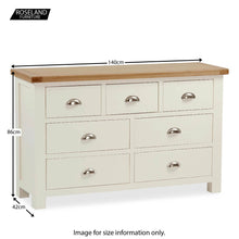 Load image into Gallery viewer, Daymer Cream 3 over 4 Drawer Chest
