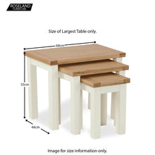 Load image into Gallery viewer, Daymer Cream Nest of Tables
