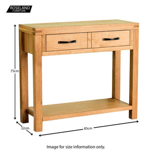 Abbey Waxed Oak Console Table