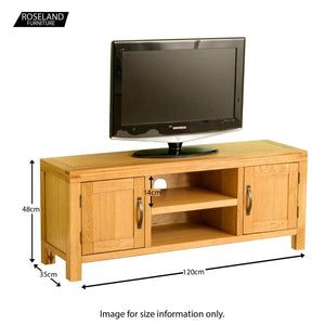 Abbey Waxed Oak 120cm TV Stand