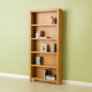 Abbey Waxed Oak Large Bookcase