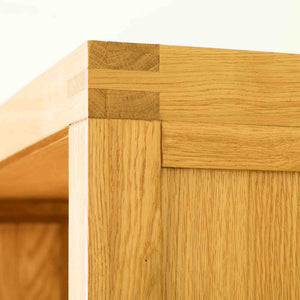 Abbey Waxed Oak Large Bookcase