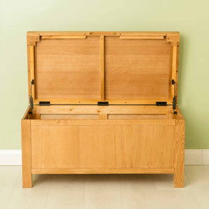 Abbey Waxed Oak Blanket Box