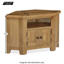 Load image into Gallery viewer, Canterbury Oak Corner TV Stand
