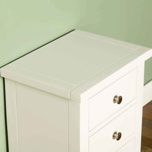 Load image into Gallery viewer, Cornish White 3 Drawer Bedside Table
