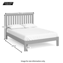 Load image into Gallery viewer, Cornish Grey 4&#39;6&quot; Double Bed Frame
