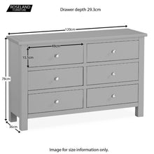 Load image into Gallery viewer, Cornish Grey 6 Drawer Chest
