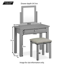 Load image into Gallery viewer, Cornish Grey Dressing Table Set
