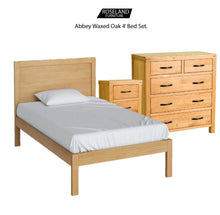 Load image into Gallery viewer, Abbey Waxed Oak 4&#39; Bed Set
