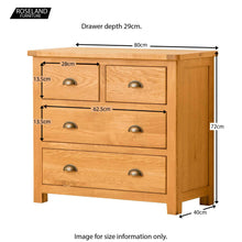 Load image into Gallery viewer, Roseland Oak 2 Over 2 Drawer Chest
