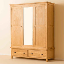 Load image into Gallery viewer, Roseland Oak Triple Wardrobe &amp; Drawers
