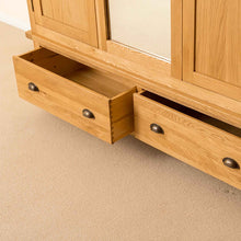 Load image into Gallery viewer, Roseland Oak Triple Wardrobe &amp; Drawers
