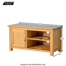 Load image into Gallery viewer, Nordic Oak 97cm TV Cabinet
