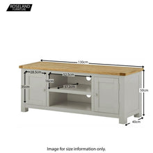 Load image into Gallery viewer, Padstow Grey 130cm TV Stand

