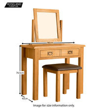 Load image into Gallery viewer, Lanner Oak Dressing Table Set
