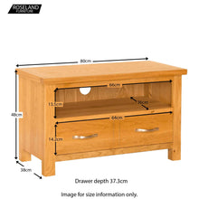Load image into Gallery viewer, Newlyn Oak 80cm TV Stand
