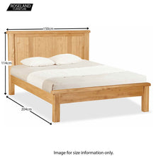 Load image into Gallery viewer, Zelah Oak 4&#39;6 Panelled Bed
