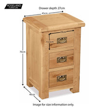 Load image into Gallery viewer, Zelah Oak Bedside Table
