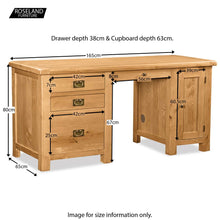 Load image into Gallery viewer, Zelah Oak Large Computer Desk
