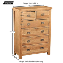 Load image into Gallery viewer, Zelah Oak 2 Over 4 Drawer Chest
