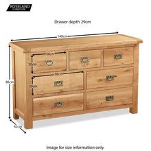 Load image into Gallery viewer, Zelah Oak 3 over 4 Chest of Drawers
