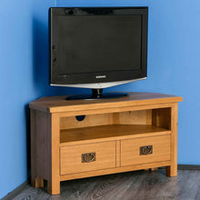 Load image into Gallery viewer, Surrey Oak Corner TV Stand
