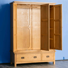 Load image into Gallery viewer, Surrey Oak Triple Wardrobe &amp; Drawers
