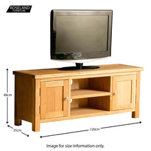 Load image into Gallery viewer, London Oak 120cm TV Stand
