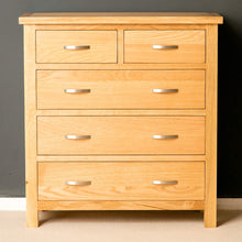 Load image into Gallery viewer, London Oak Bedroom Set - 2 over 3 Drawer Chest
