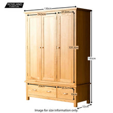 Load image into Gallery viewer, London Oak Triple Wardrobe &amp; Drawers
