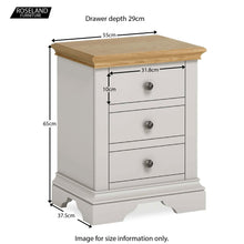 Load image into Gallery viewer, Normandy Grey Bedside Table
