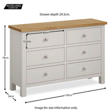 Load image into Gallery viewer, Farrow Grey Bedroom Set - 6 Drawer Chest
