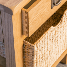 Load image into Gallery viewer, Surrey Oak Telephone Table with Baskets
