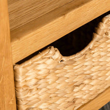 Load image into Gallery viewer, Surrey Oak Corner TV Stand with Baskets
