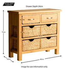 Load image into Gallery viewer, London Oak Console Table with Baskets
