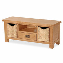 Load image into Gallery viewer, Zelah Oak 120cm TV Stand with Baskets
